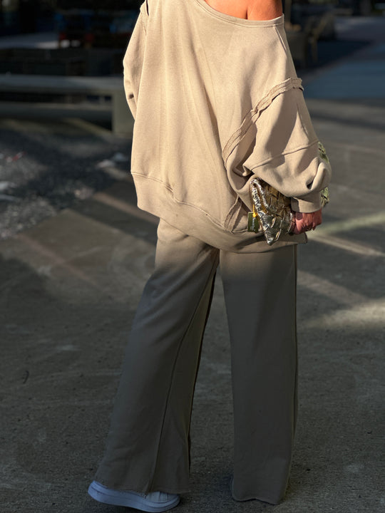 Ensemble jogging taupe