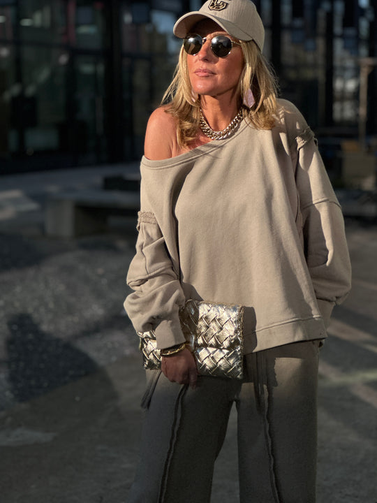 Ensemble jogging taupe
