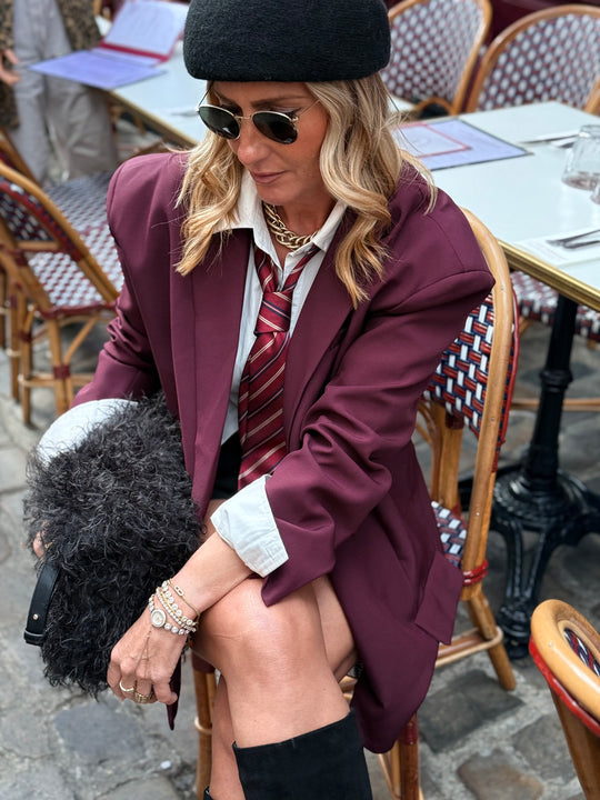 Blazer Droite Bordeaux 9675