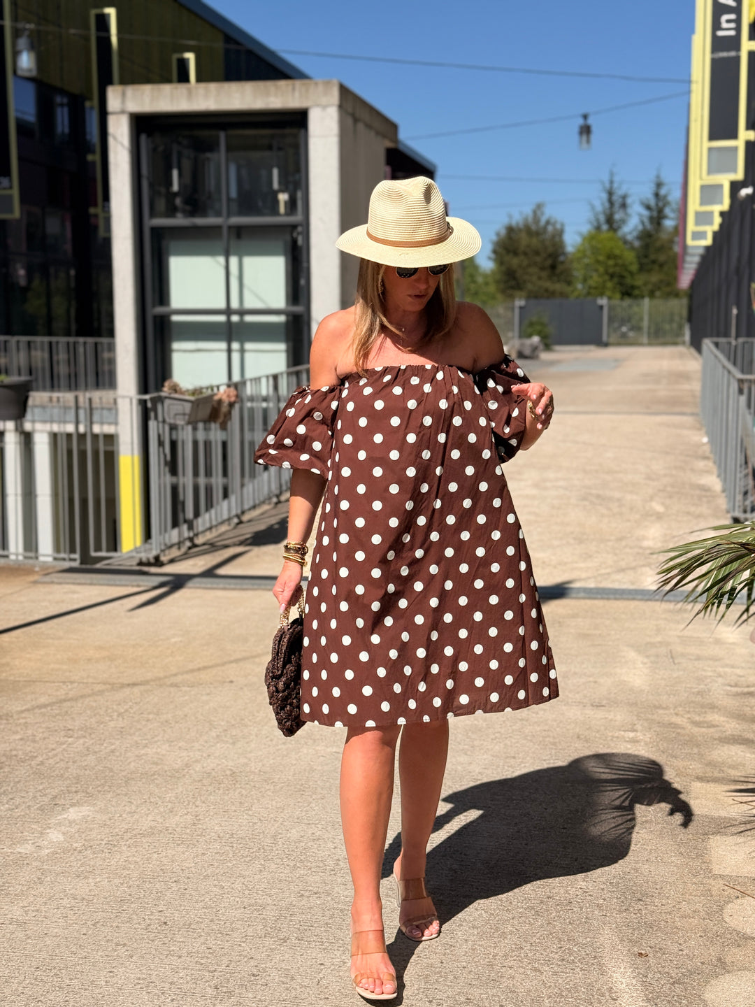 Robe CHOCO courte à pois 20733
