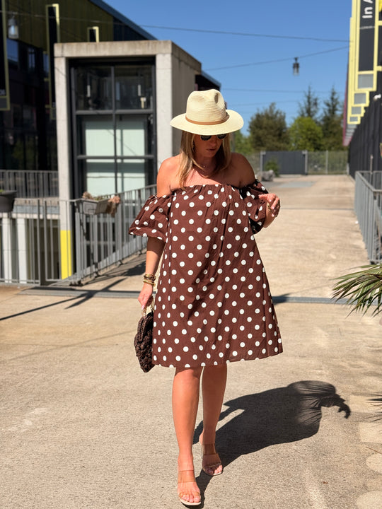 Robe CHOCO courte à pois 20733