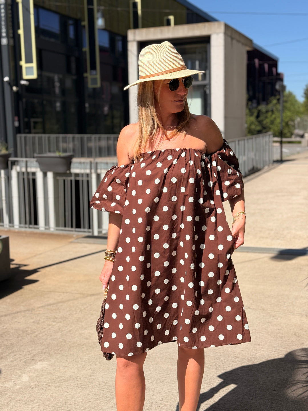 Robe CHOCO courte à pois 20733