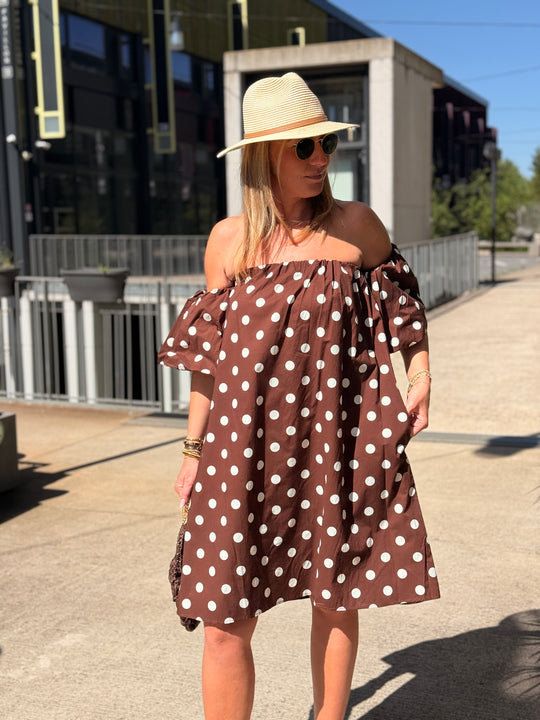 Robe CHOCO courte à pois 20733