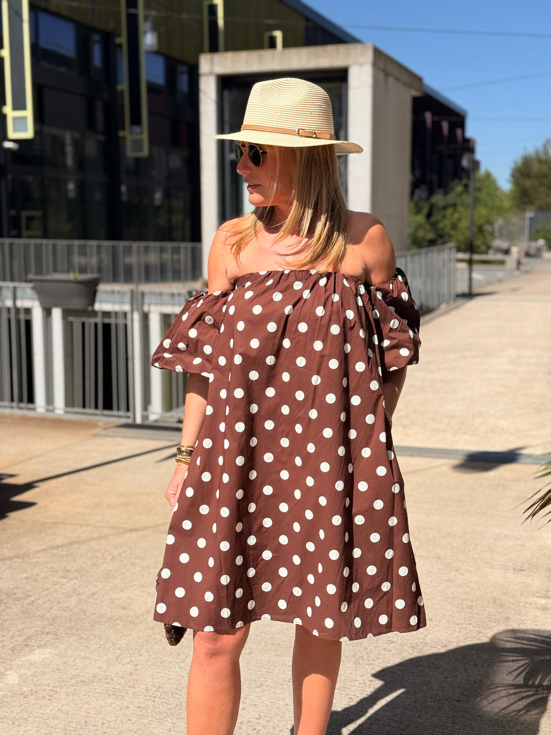 Robe CHOCO courte à pois 20733