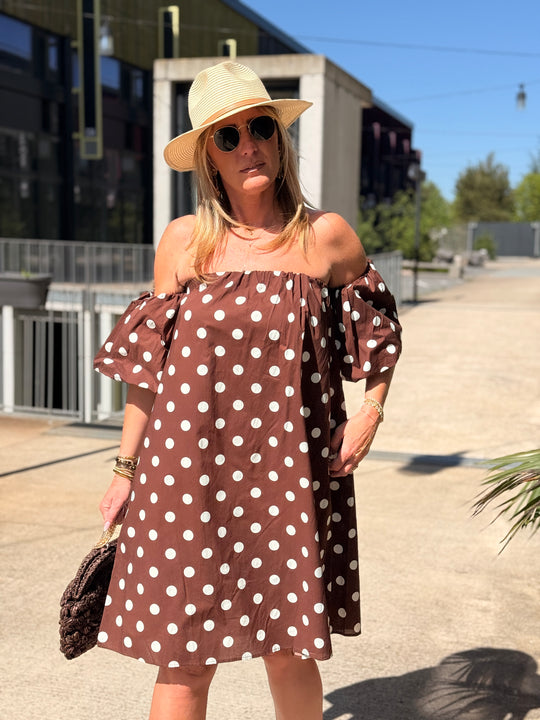 Robe CHOCO courte à pois 20733