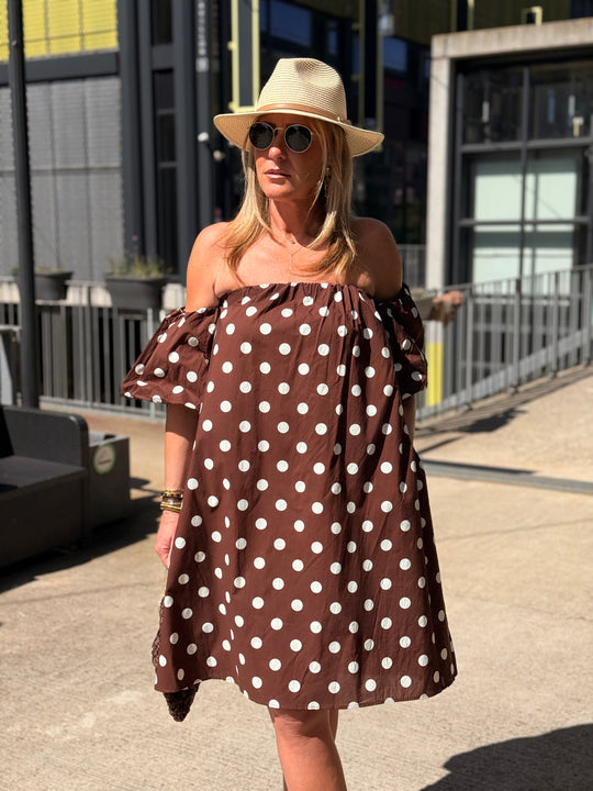 Robe CHOCO courte à pois 20733