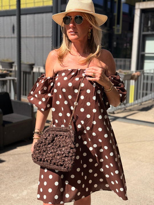 Robe CHOCO courte à pois 20733