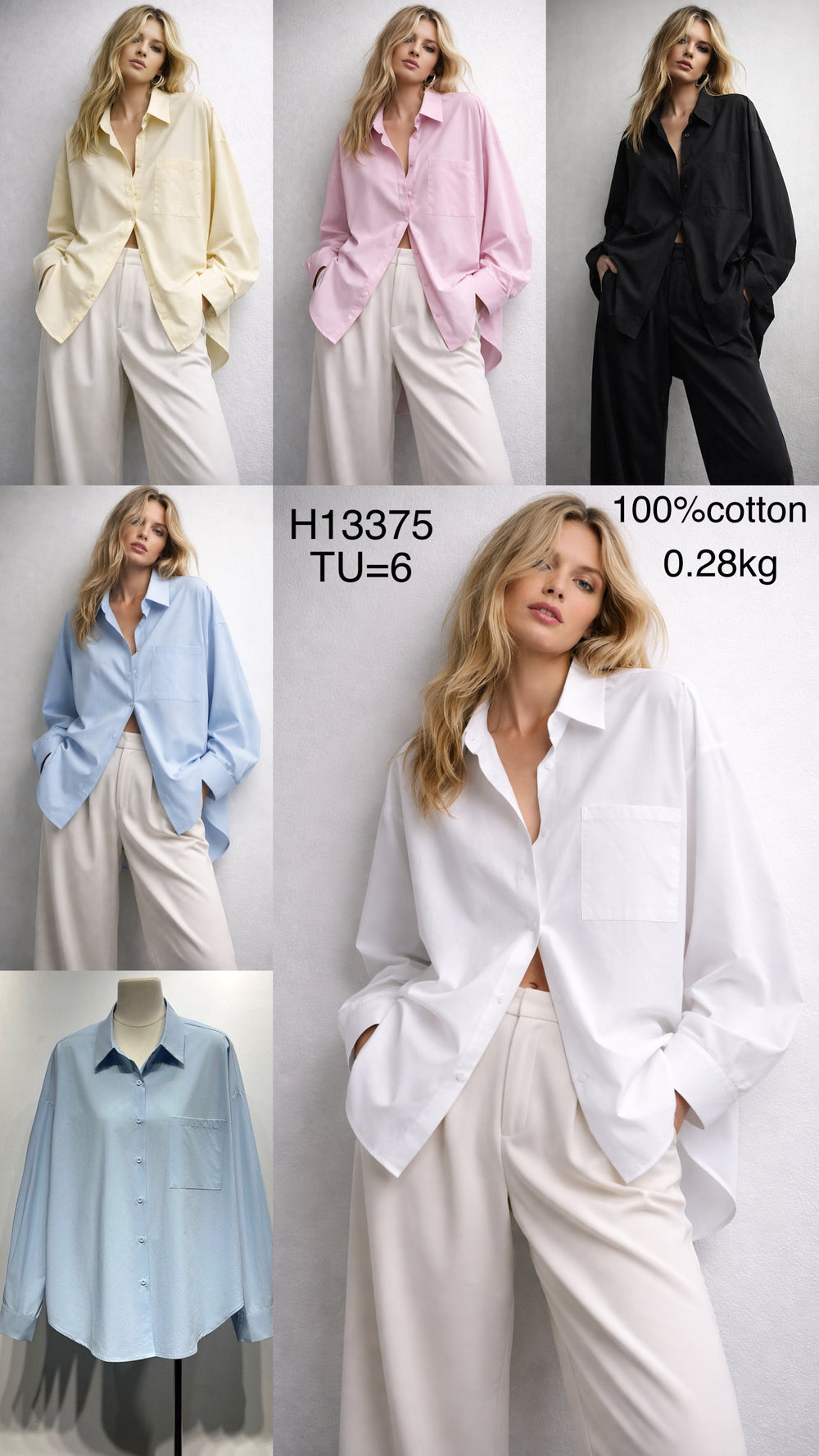 Chemise simple coton H13375