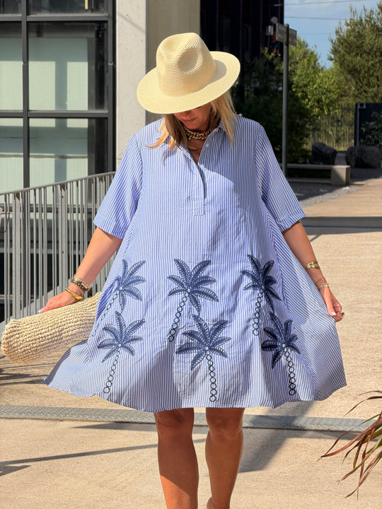 Robe brodé palmier 5833