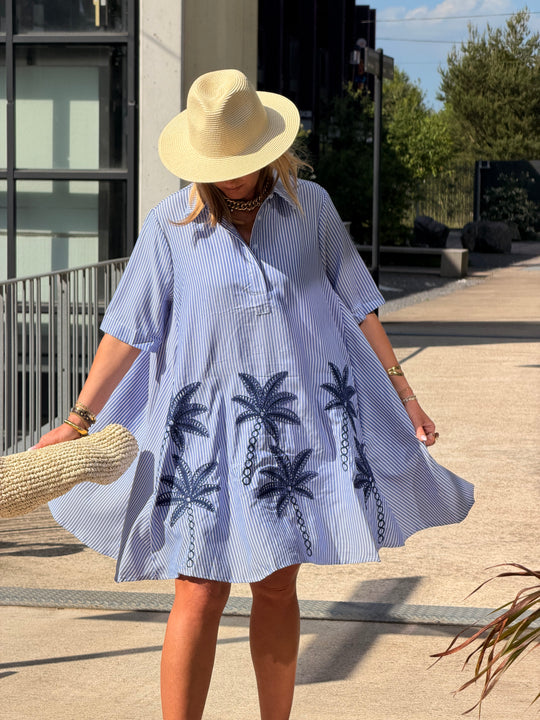 Robe brodé palmier 5833