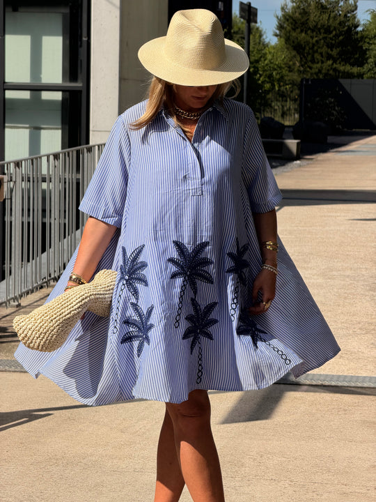 Robe brodé palmier 5833