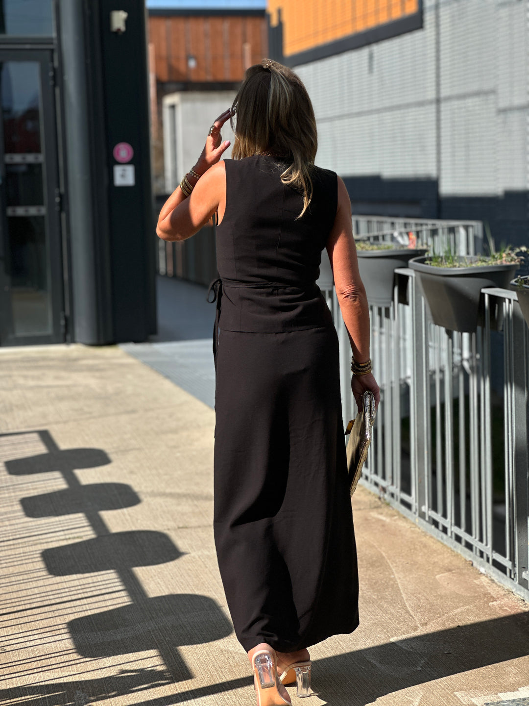 Ensemble jupe lin noir 305+336