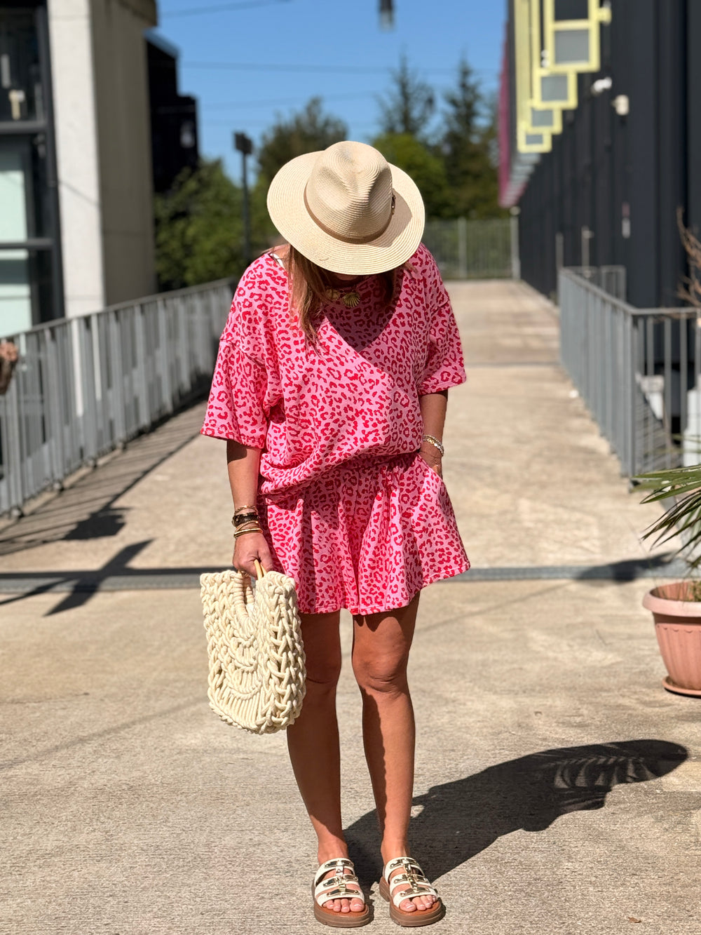 Ensemble Fuchsia imprimé léopard 00264 + 00134