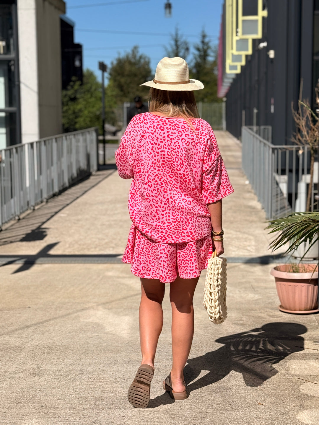 Ensemble Fuchsia imprimé léopard 00264 + 00134