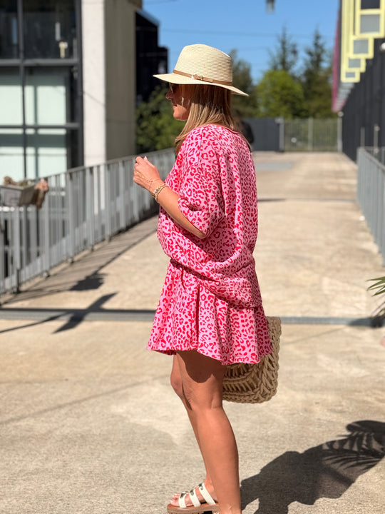 Ensemble Fuchsia imprimé léopard 00264 + 00134