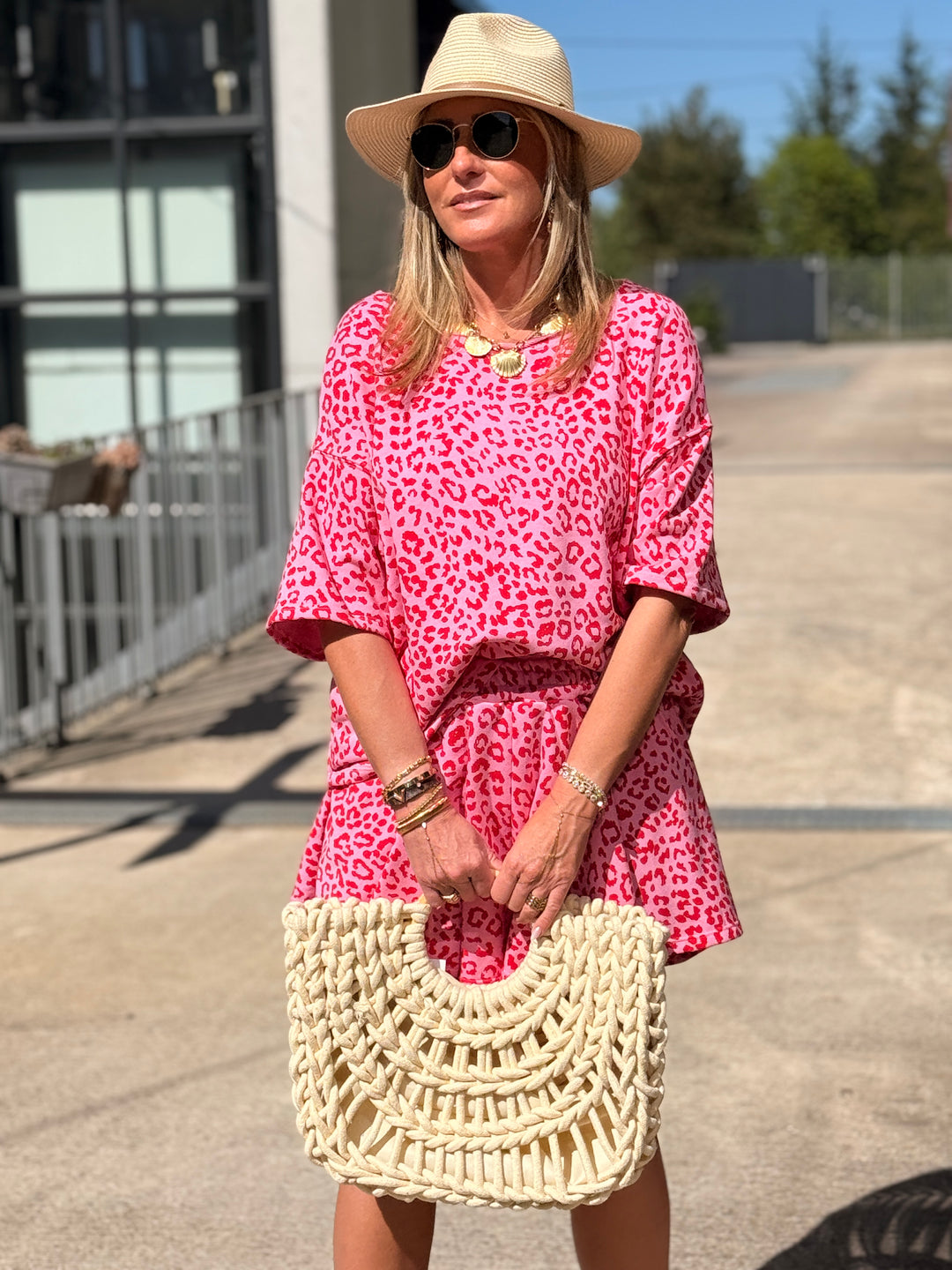 Ensemble Fuchsia imprimé léopard 00264 + 00134