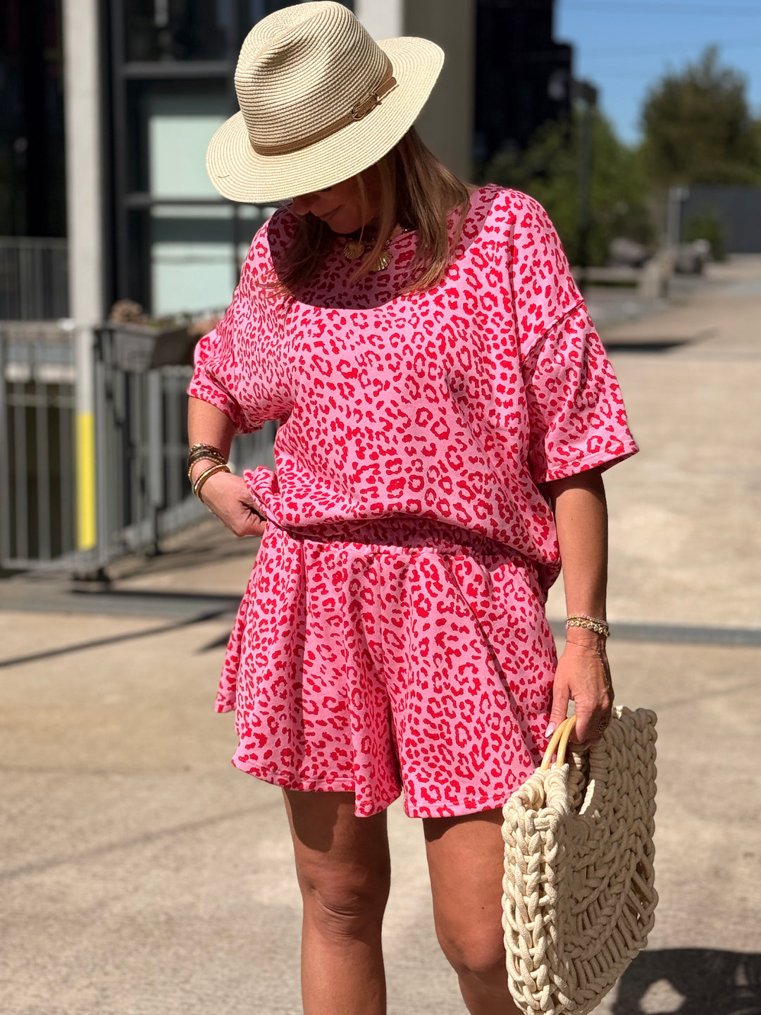 Ensemble Fuchsia imprimé léopard 00264 + 00134