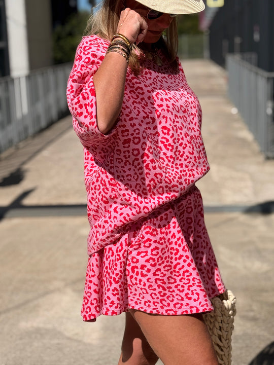 Ensemble Fuchsia imprimé léopard 00264 + 00134