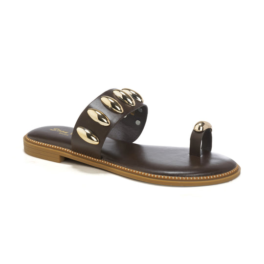 Claquette clouté Choco HXD-51