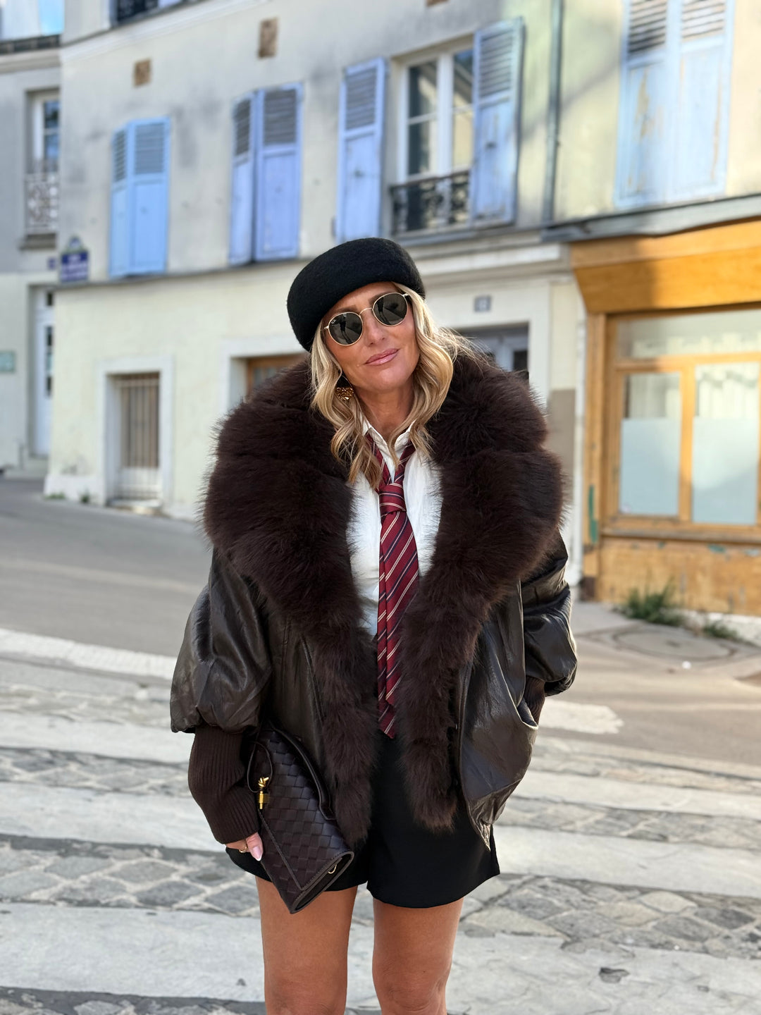 Veste similicuir grand col Choco CV2228