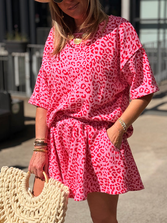 Ensemble Fuchsia imprimé léopard 00264 + 00134
