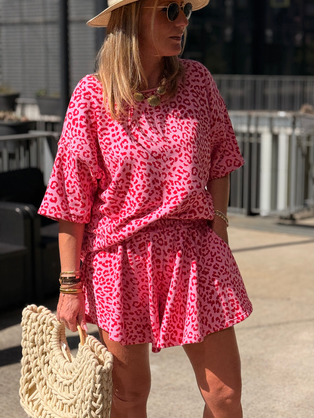 Ensemble Fuchsia imprimé léopard 00264 + 00134