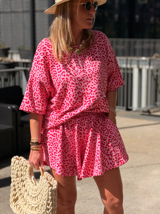 Ensemble Fuchsia imprimé léopard 00264 + 00134