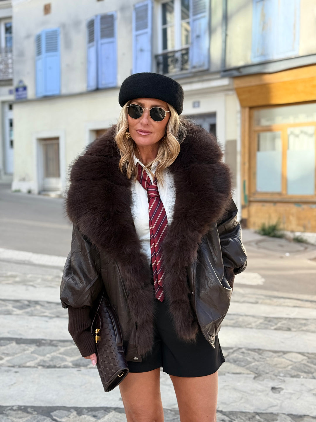 Veste similicuir grand col Choco CV2228