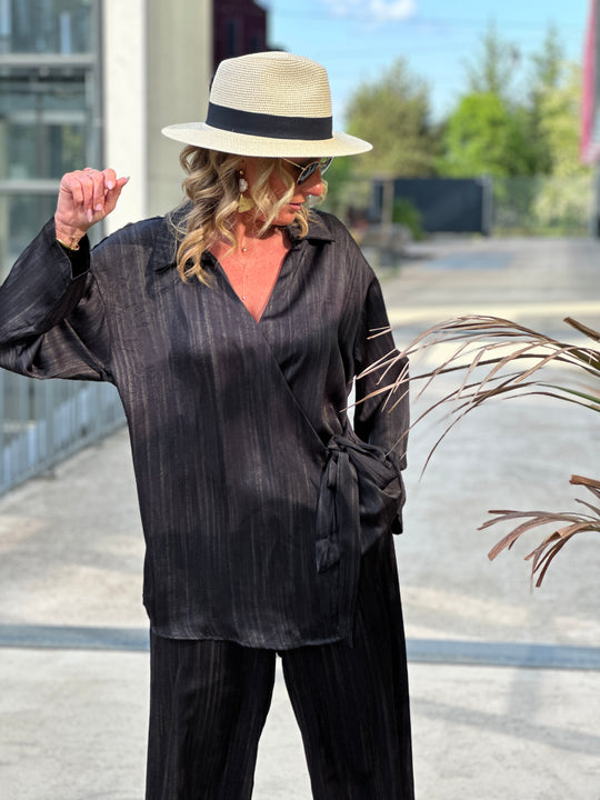 Ensemble chemise et pantalon noir 1337