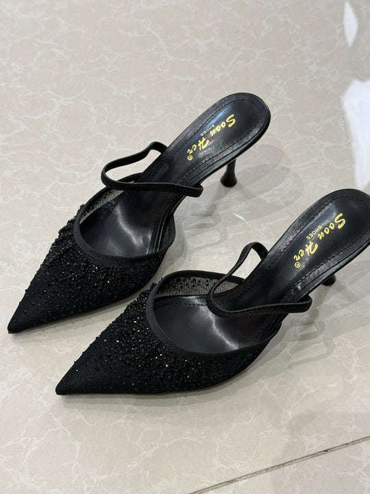 Talon strass noir M122 (5cm)