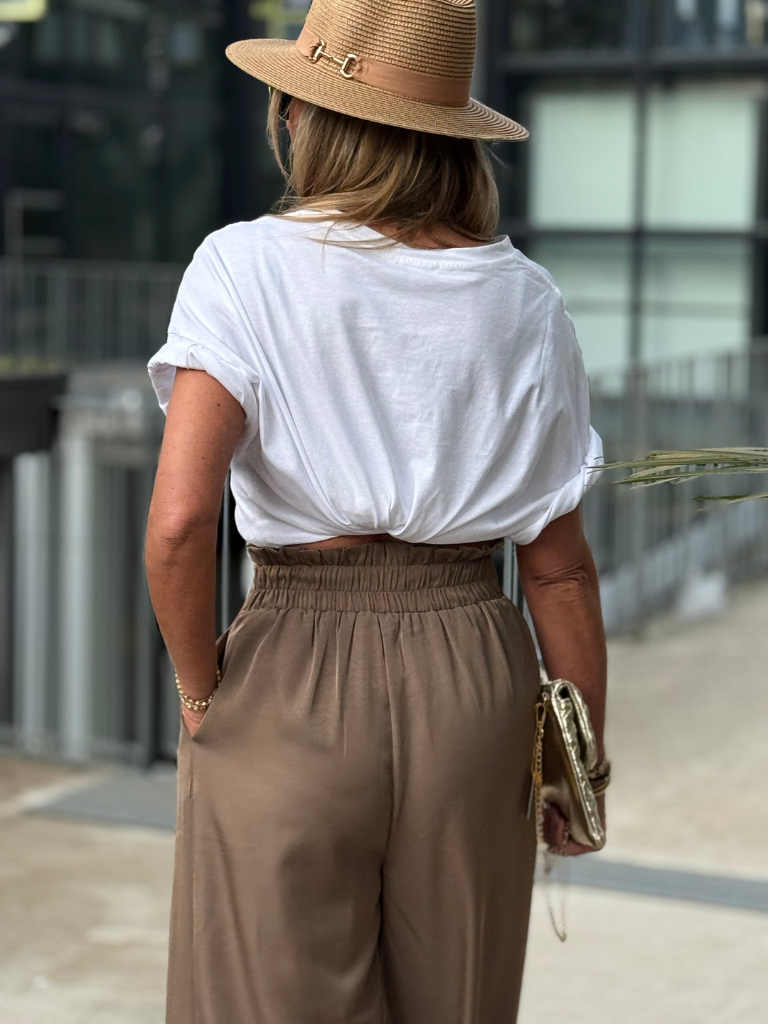 Pantalon fluide Taupe Pf71