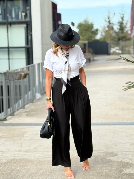 Pantalon fluide noir Pf71