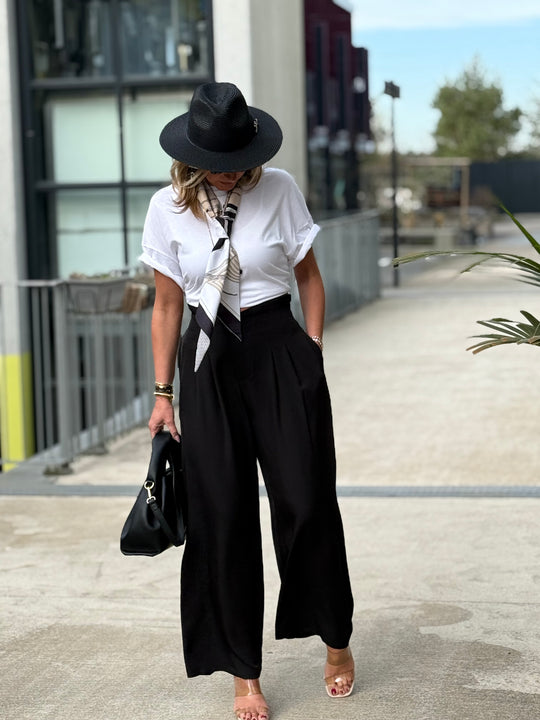 Pantalon fluide noir Pf71