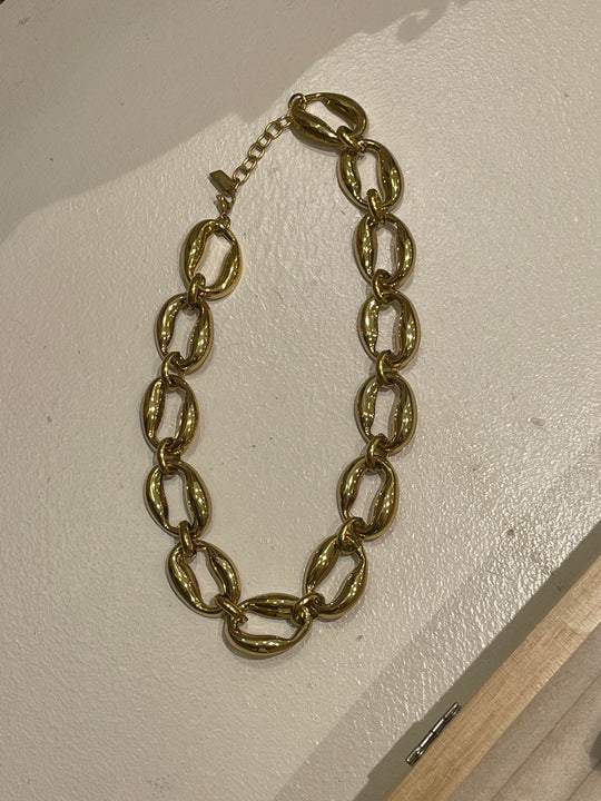 Collier chaine ovale doré