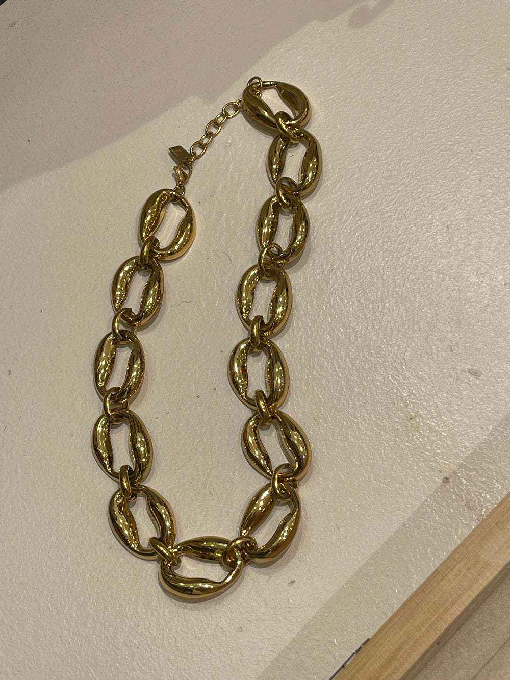 Collier chaine ovale doré