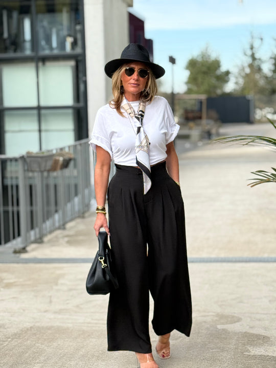 Pantalon fluide noir Pf71