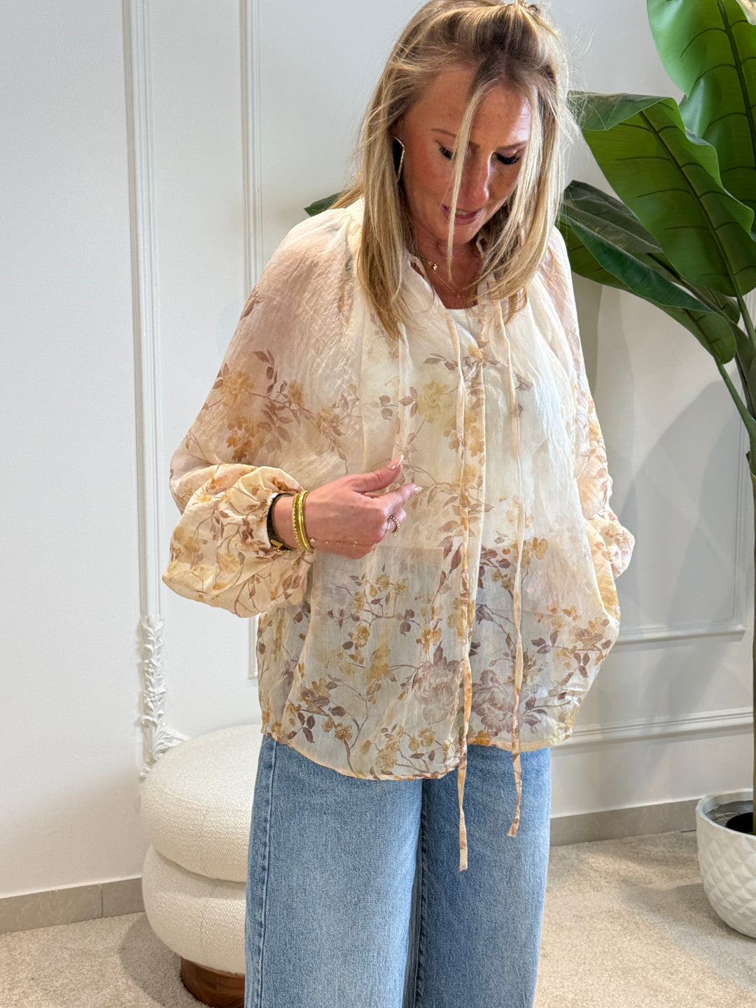 Chemise loose fleuri 25065