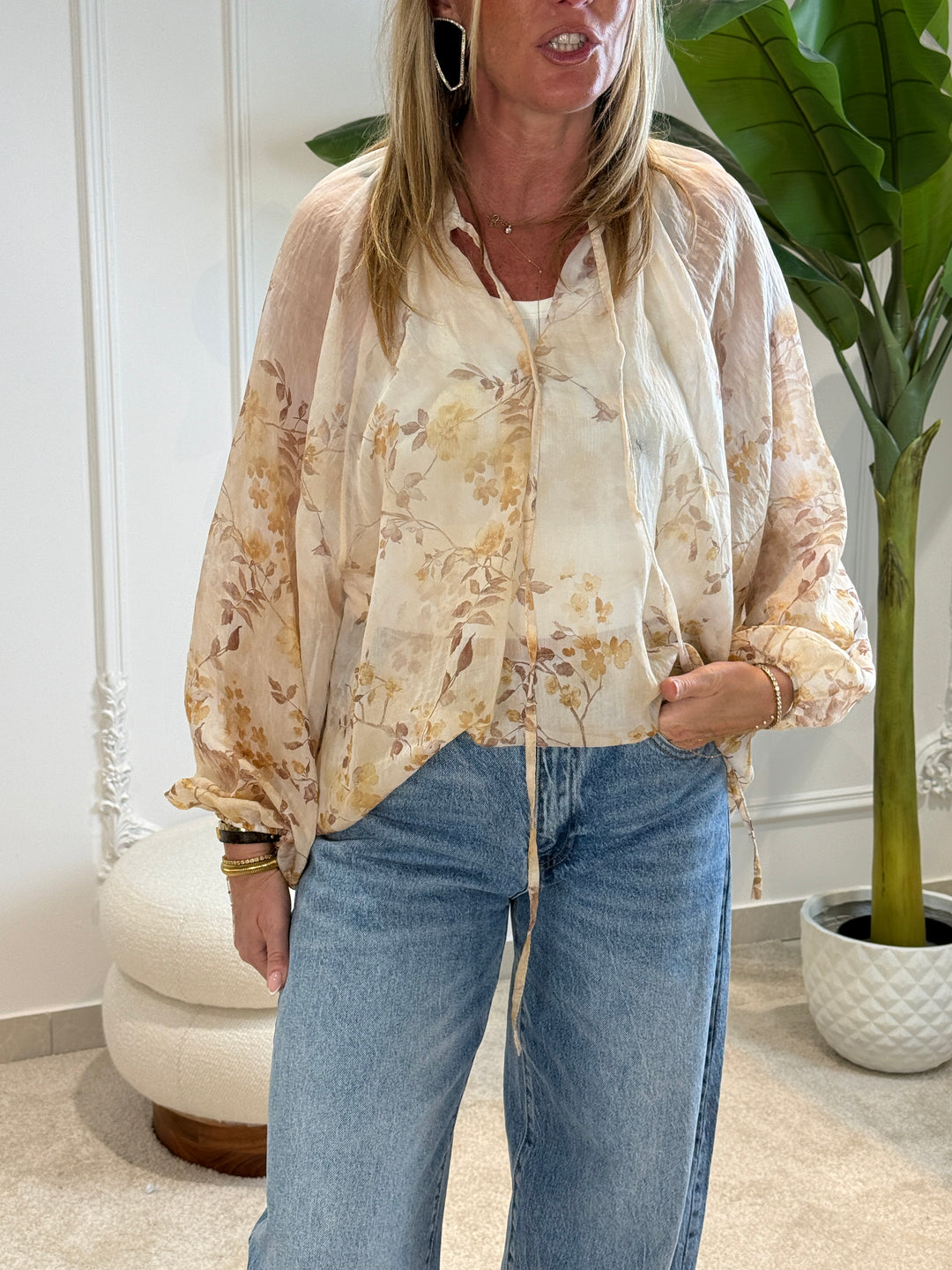 Chemise loose fleuri 25065