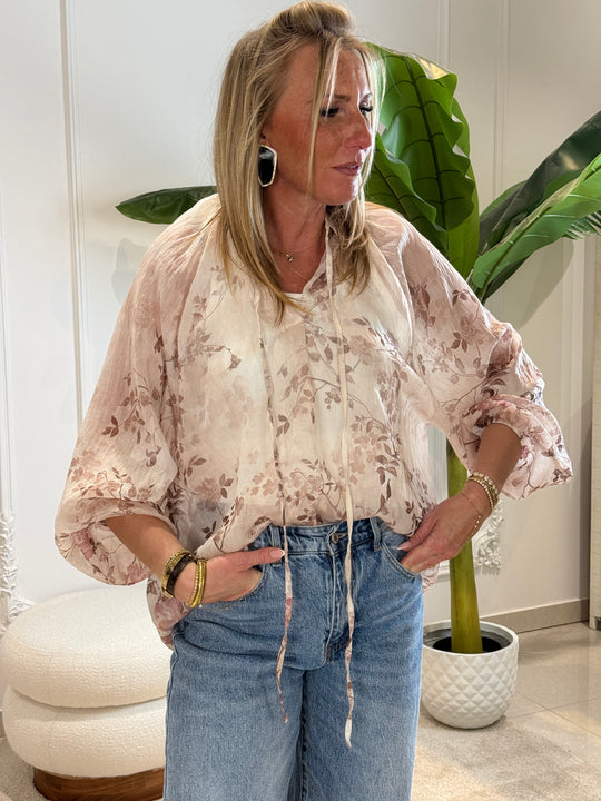 Chemise loose fleuri 25065