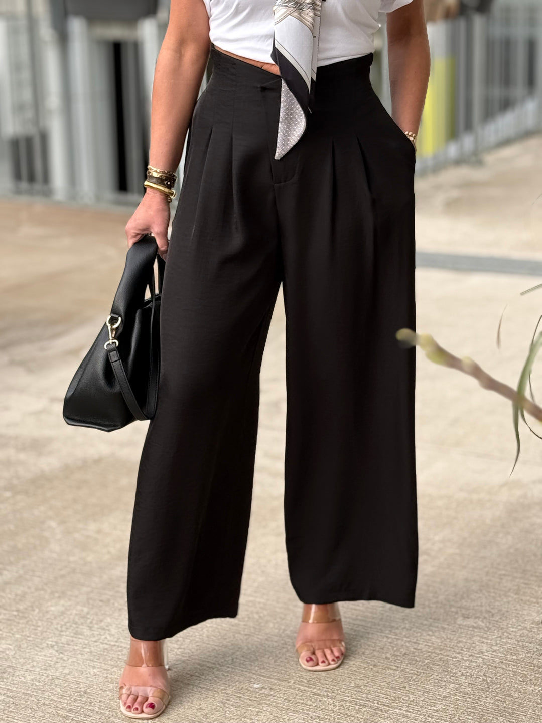 Pantalon fluide noir Pf71