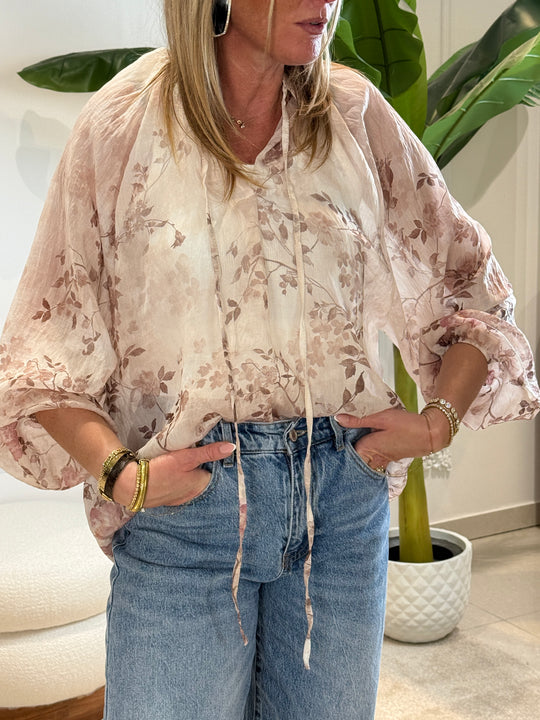 Chemise loose fleuri 25065