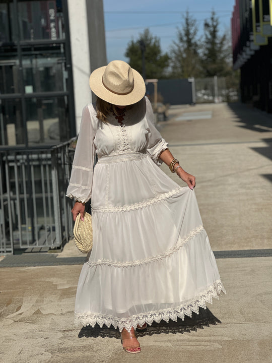 Robe bohème beige