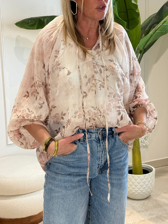 Chemise loose fleuri 25065