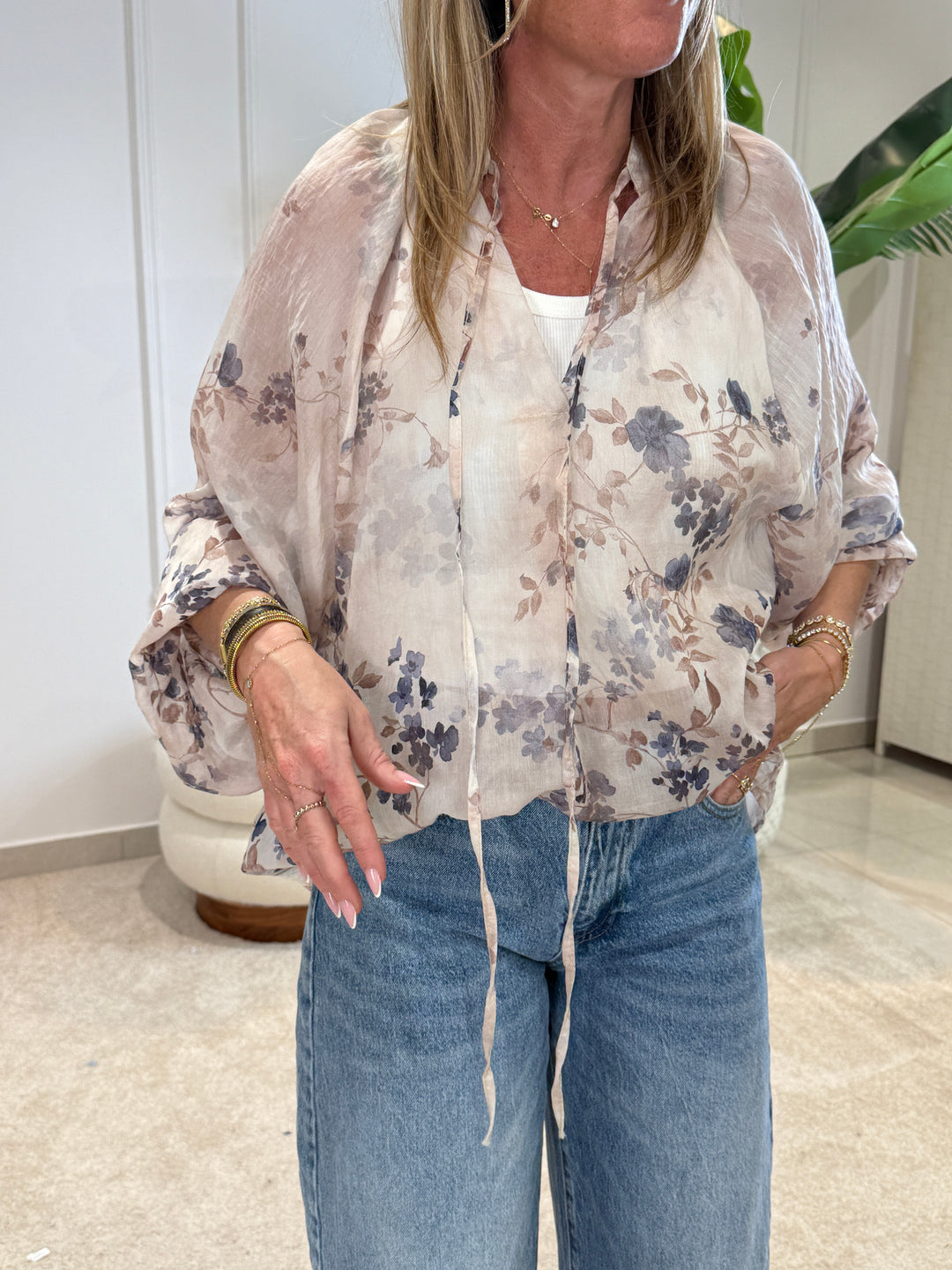 Chemise loose fleuri 25065