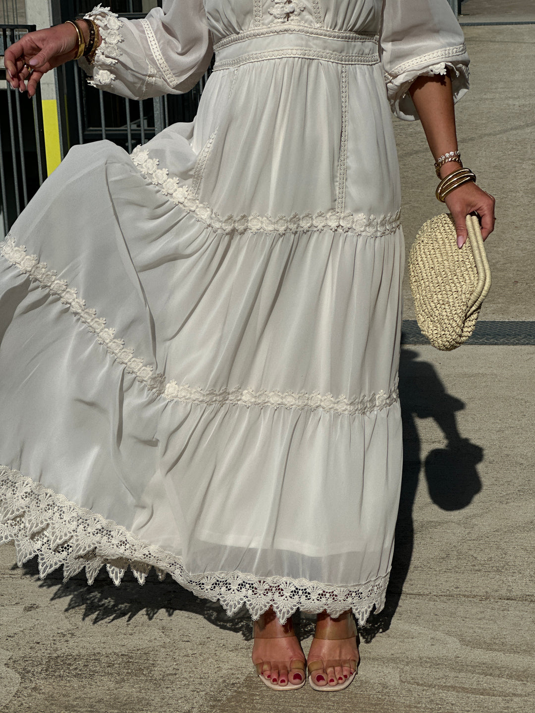 Robe bohème beige