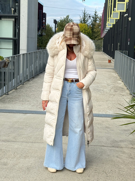 Blazer oversize ouvert dos En Marron Elodie