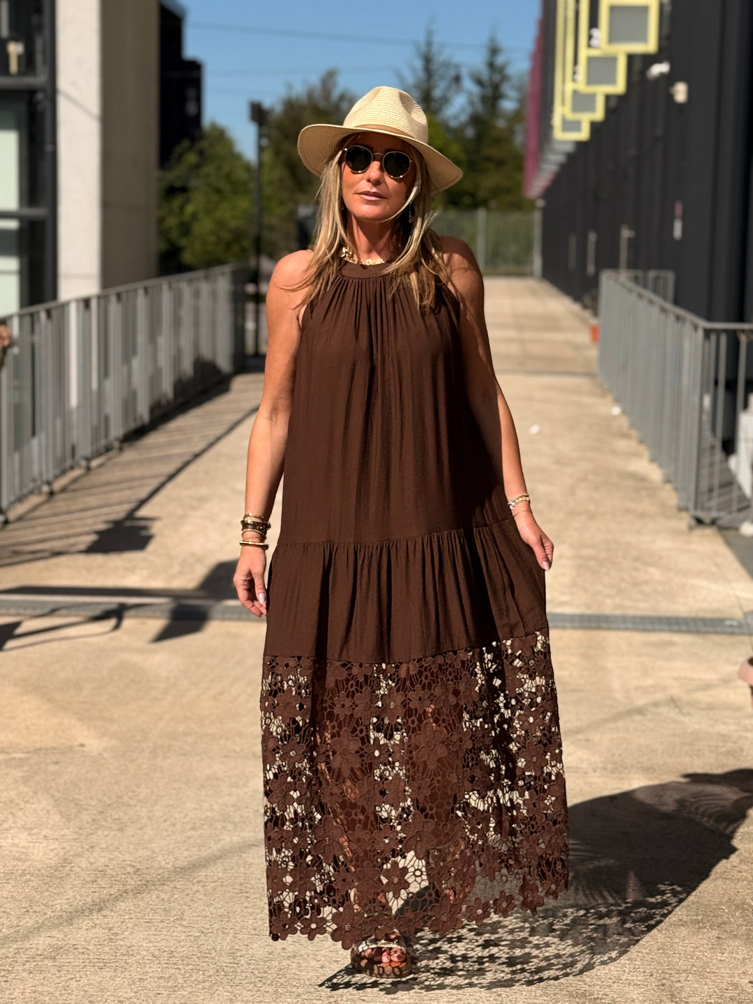 Robe longue dentelle CHOCO 3424