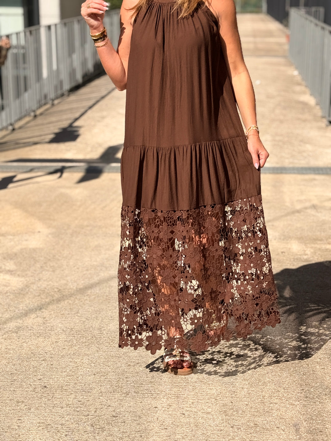 Robe longue dentelle CHOCO 3424