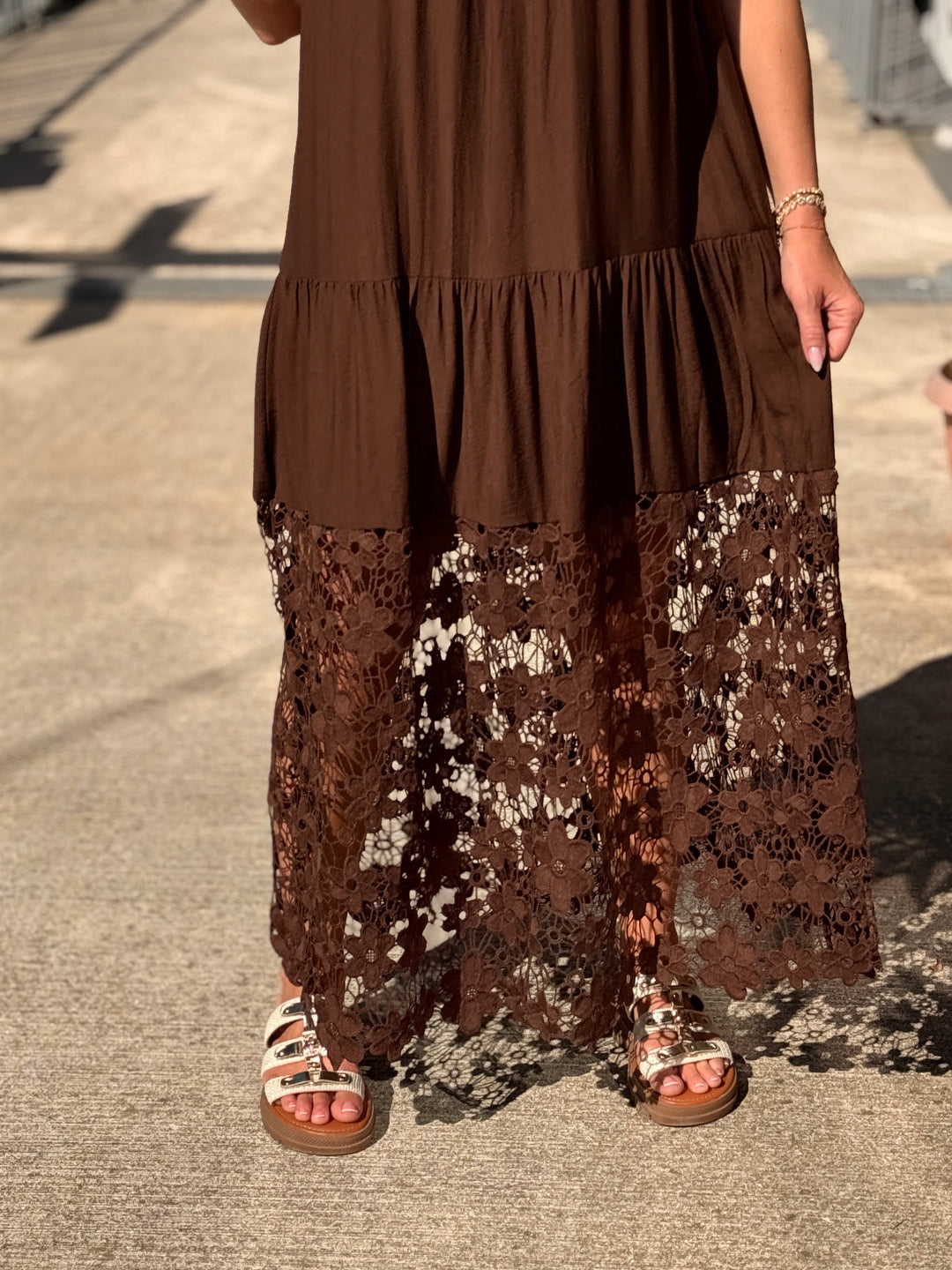 Robe longue dentelle CHOCO 3424