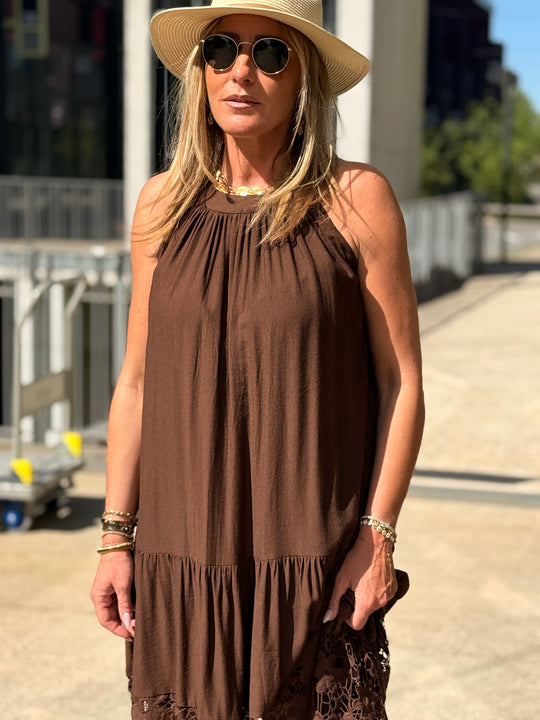 Robe longue dentelle CHOCO 3424